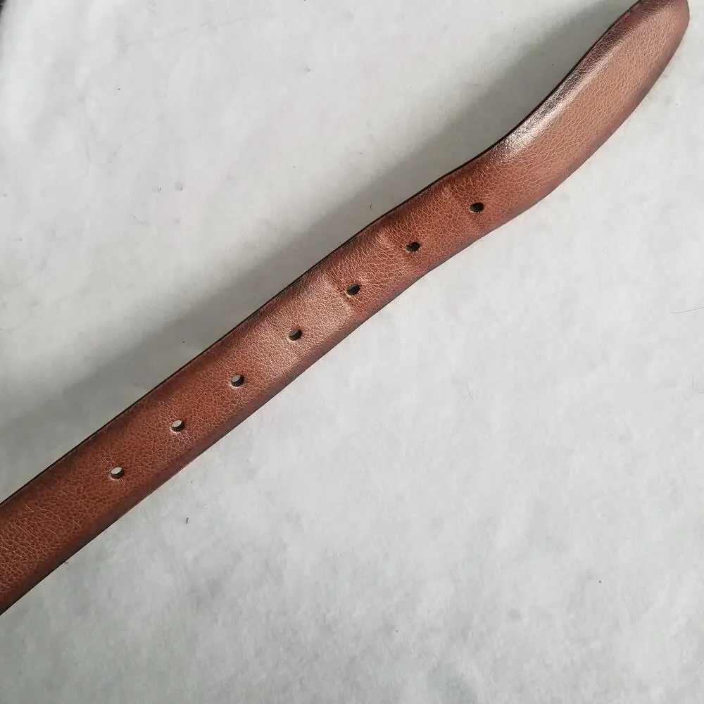 ❤️2/$12 Perry Ellis Portfolio Leather Belt, Genuine Leather, Size 46/115